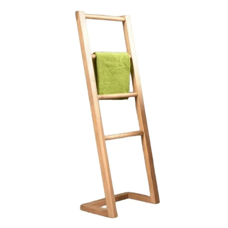 Towel rack stand - NW - Wooden color - 40x30x150 cm