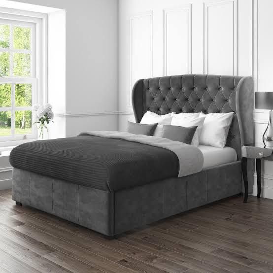 Bed-MDF Wood-Gray-Multi Size