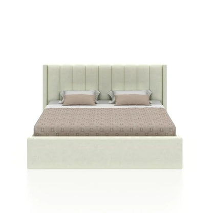 Bed - MDF - Linen - Beige - 140 CM - Cataloug