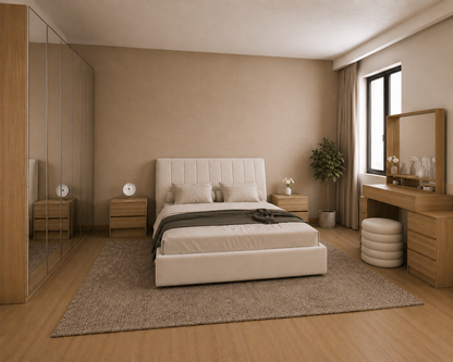 Full Bedroom  - MDF Wood - Beige
