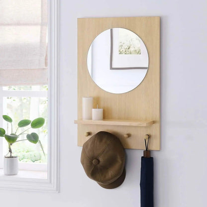 مرآة  - لون خشبي - 90×12×45 سم