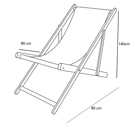 Beach Chair - Beech Wood -Multi Color - 60×90×140 cm - Cataloug