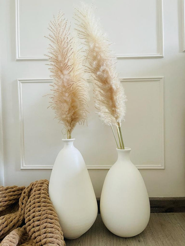 Pottery Vase-Pirde - Off White- Multi Size