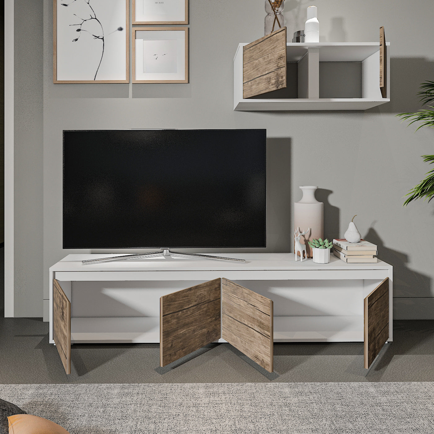 TV Unit - Multi Color - MDF - 180x35x42 cm