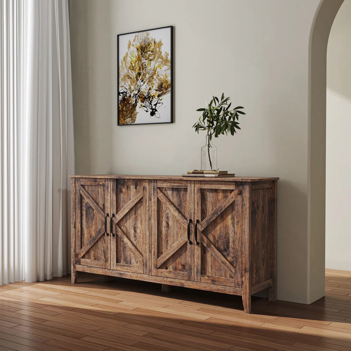 Buffet - MDF Wood - Brown - 170x85x40 cm