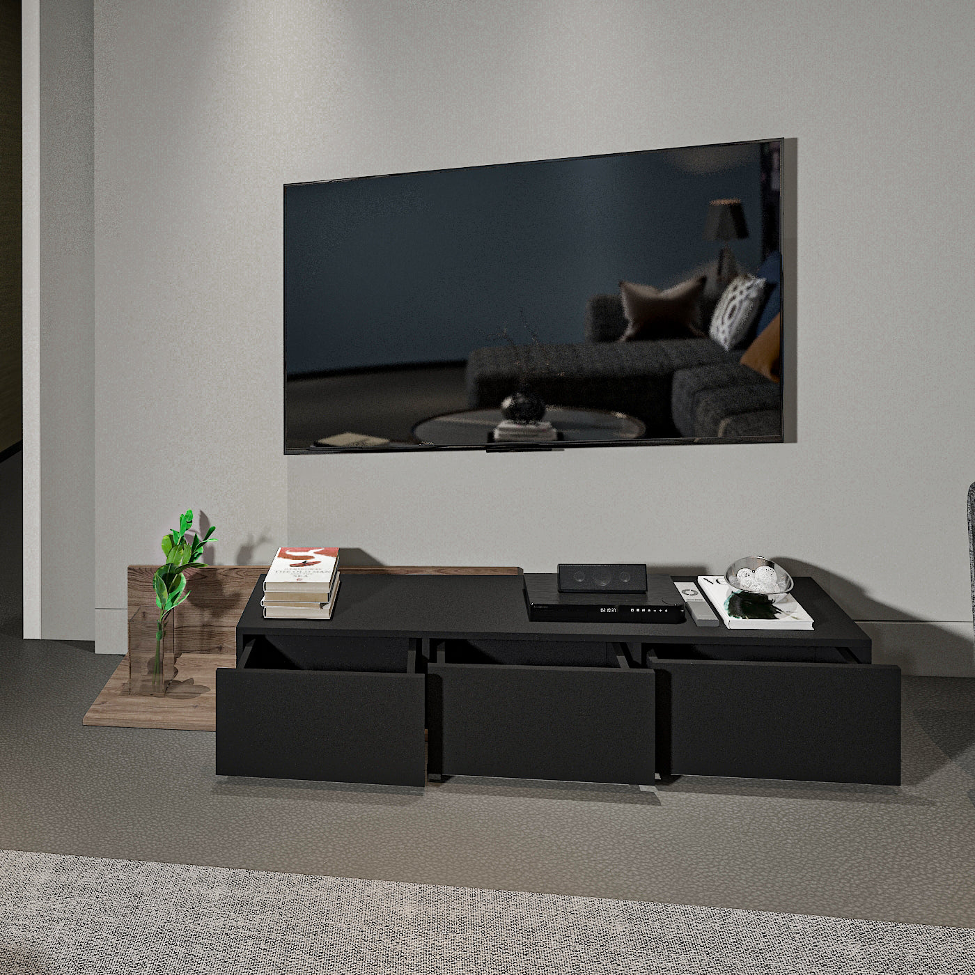 TV Unit - Multi Color - MDF - 180x35x28 cm