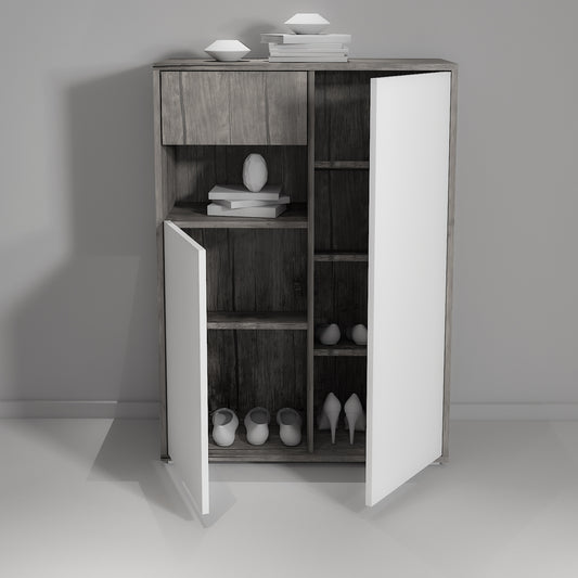 Shoe Cabinet - Multi Color - MDF - 112x80x35 cm