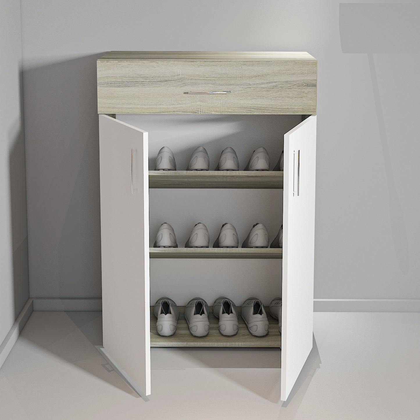 Shoe Cabinet - Multi Color - MDF - 112x80x37 cm