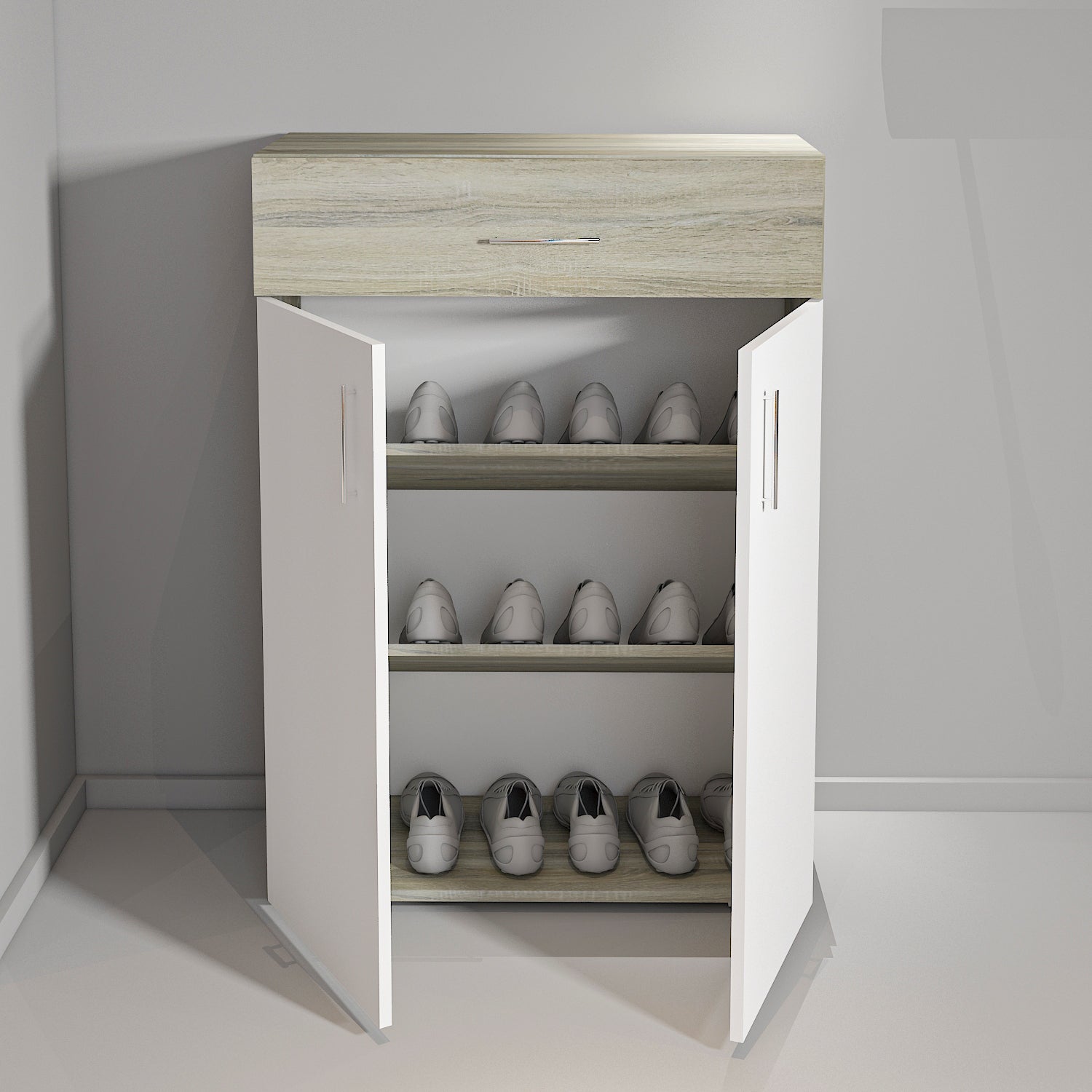 Shoe Cabinet - Multi Color - MDF - 112x80x37 cm