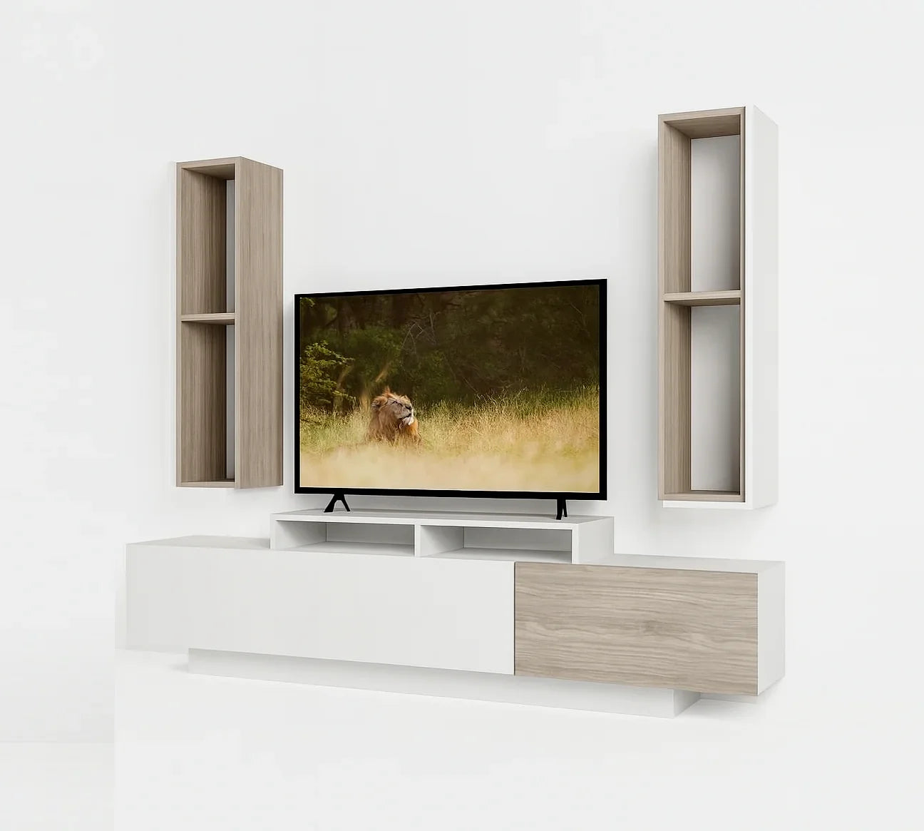 TV Unit - MDF Wood - Multi color - 200x30x45 cm - Cataloug