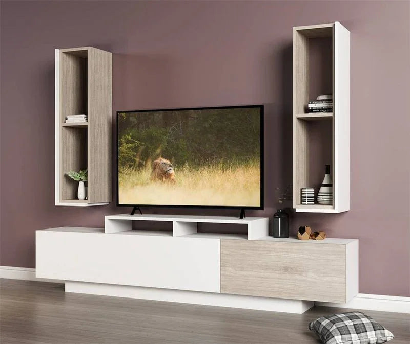 TV Unit - MDF Wood - Multi color - 200x30x45 cm - Cataloug
