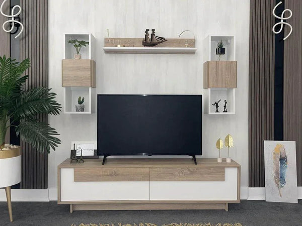 TV Unit - MDF Wood - Multi color - 160x30x40 cm - Cataloug