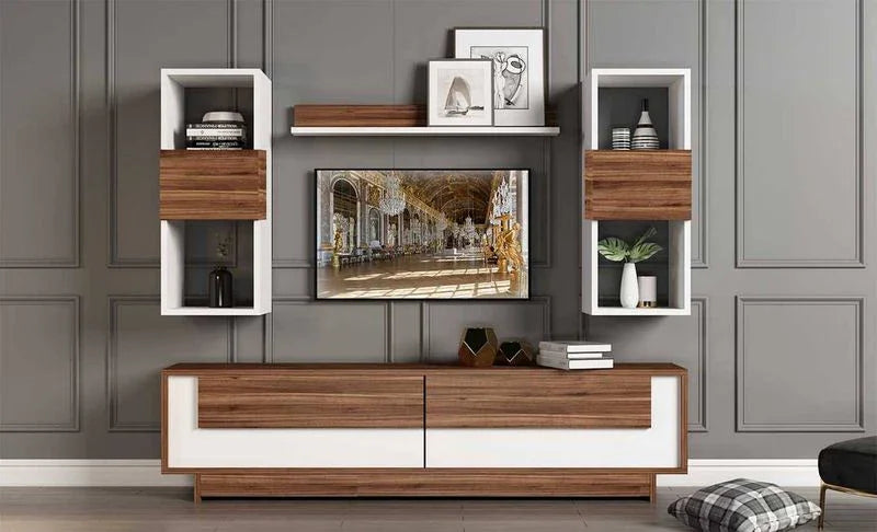 TV Unit - MDF Wood - Multi color - 160x30x40 cm - Cataloug