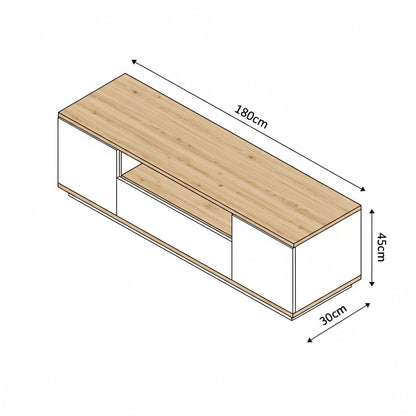 TV Unit - MDF Wood - Multi color - 180x30x45 cm