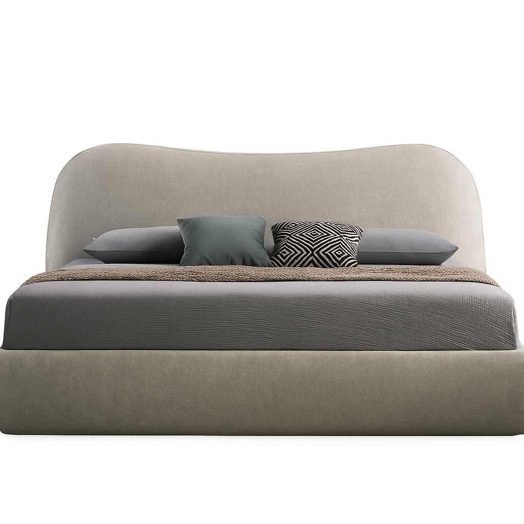 Bed - MDF - Linen - Multi Sizes - Cataloug