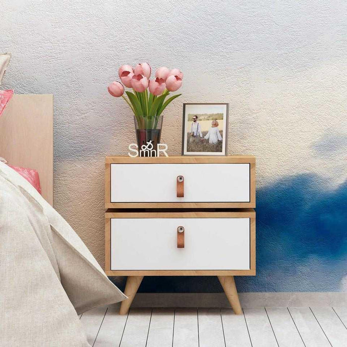 Comode - MDF - White & Beige - 50x40x60 - Cataloug