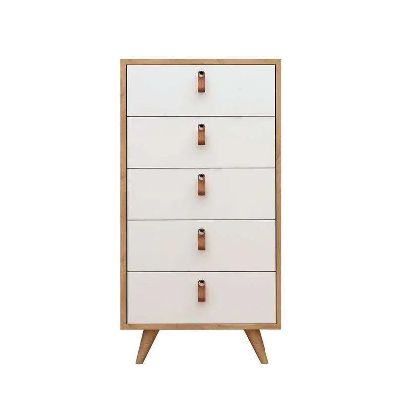 Drawers Unit - MDF - White & Beige - 50x40x105 - Cataloug