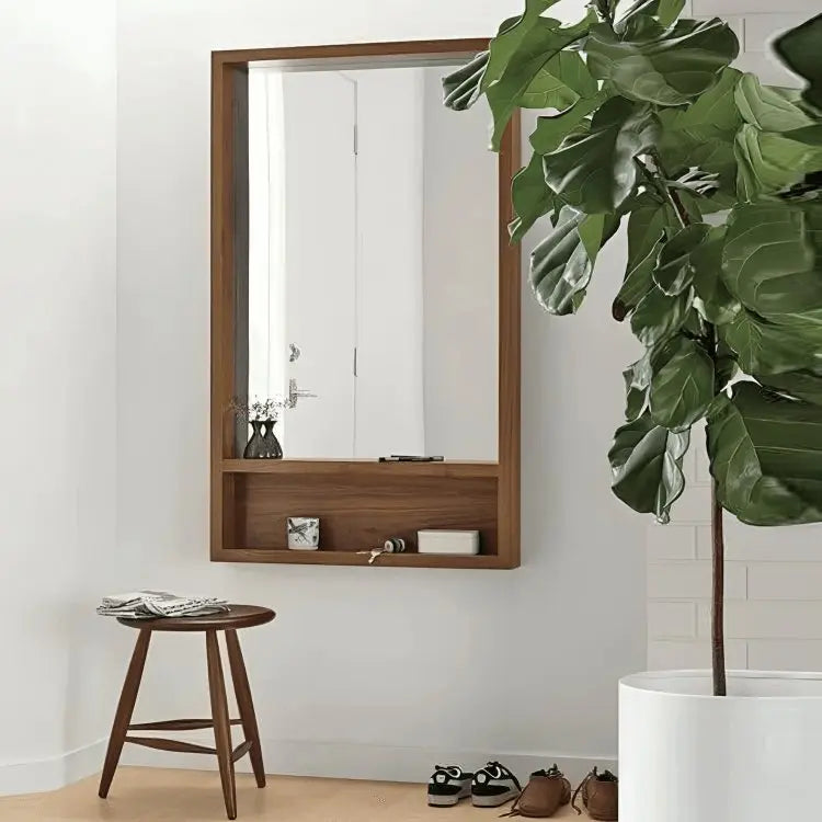 Mirror with shelf -NW-Brown- 50x8x90 cm