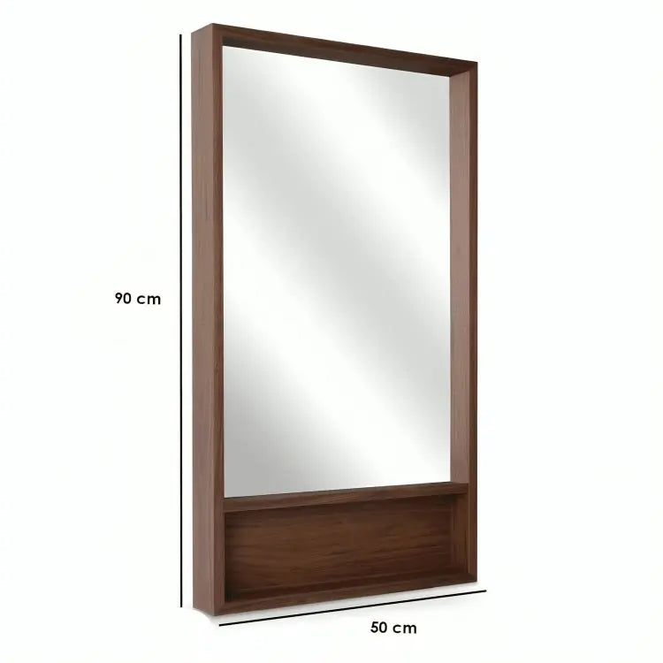 Mirror with shelf -NW-Brown- 50x8x90 cm