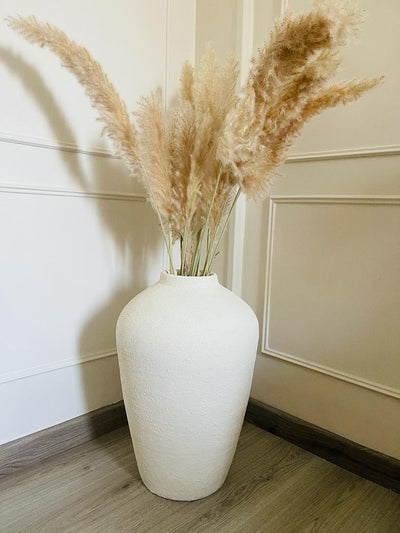 مزهرية - فخار- ؤف وايت - 23×52 سم