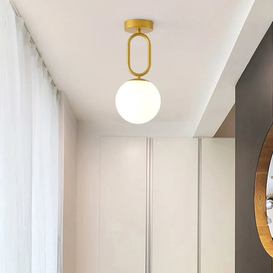 Chandelier - Metal & Glass - Gold - 15 x 40 cm