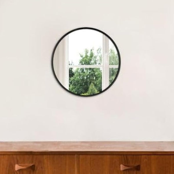 Mirror - Metal - Black - 50 x 50 cm