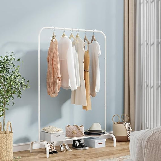 Clothes Hanger - Metal - Aura White - 150 x 110 x 35 cm
