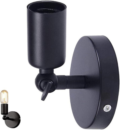 لمبه حائط - معدن حديد - أسود - 6×6×10 سم