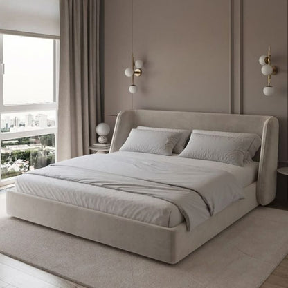 سرير - خشب ام دي اف- أبيض  - متعدد المقاسات