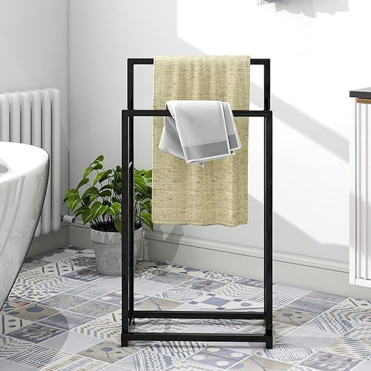 Towel Holder - Metal - Black - 80 x 59 x 80 cm