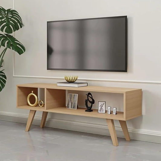 Tv unit - MDF - Light Oak - 120x30x45 cm
