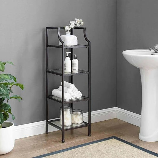 Bathroom Shelf - Metal - Black - 140 x 40 x 40 cm