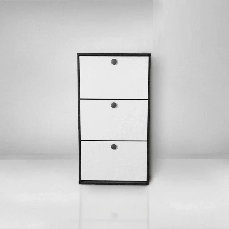 Shoe Rack - MDF Wood - Black & White - 60x30x113 cm - Cataloug