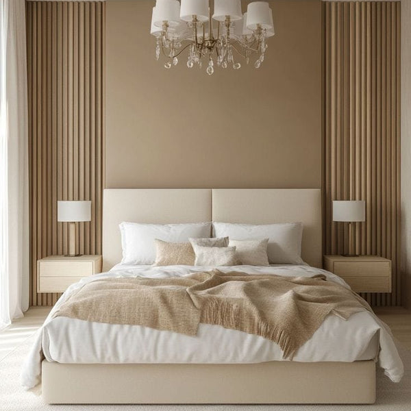 Bed - MDF Wood - Beige - Multi Size