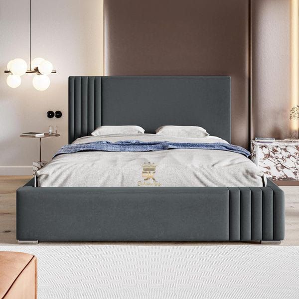 Bed - MDF Wood - Gray - Multi Size