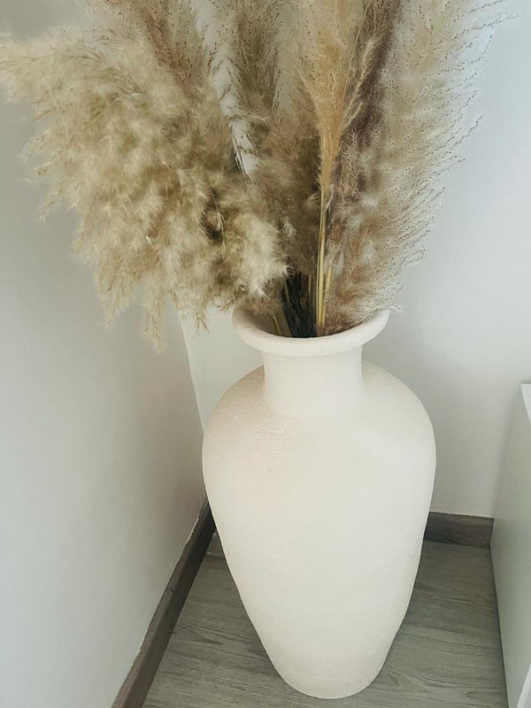 مزهرية - فخار - ؤف وايت - 25×70 سم