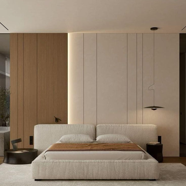 Bed-MDF Wood-White-Multi Size