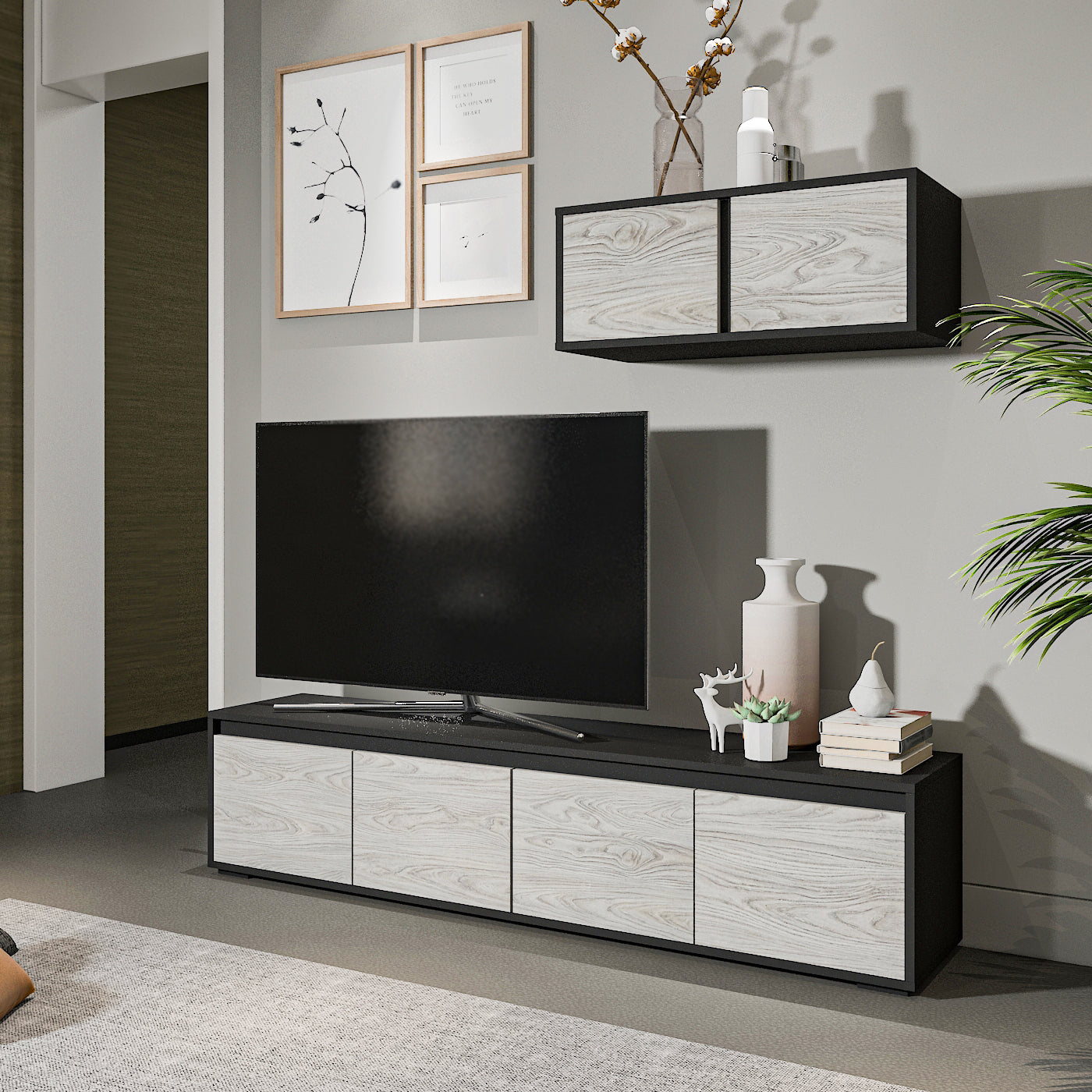 TV Unit - Multi Color - MDF - 180x35x42 cm
