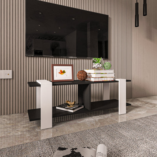 وحدة تلفزيون - خشب MDF - متعدد الألوان - 120×30×43