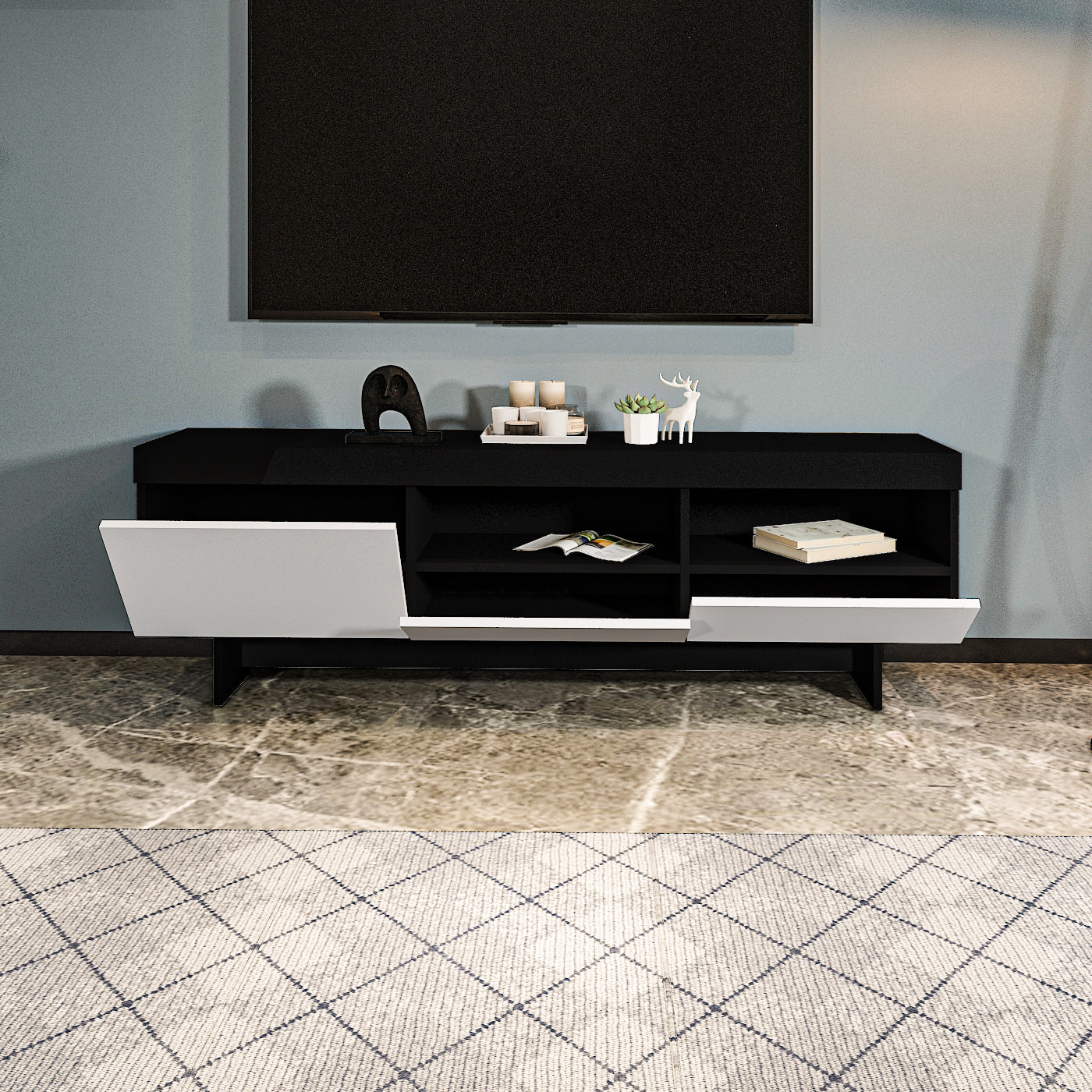 TV Unit - Multi Color - MDF - 160x30x50 cm