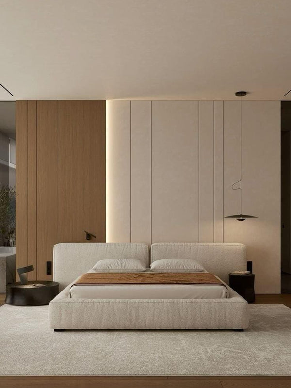 Bed-MDF Wood-White-Multi Size