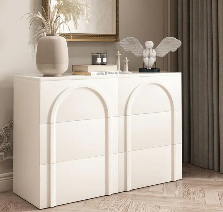 Drawer Unit - MDF Wood - White - 120x40x80 cm