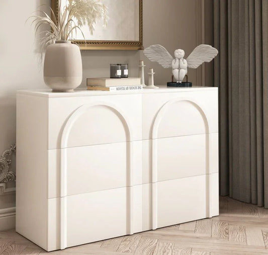 Drawer Unit - MDF Wood - White - 120x40x80 cm