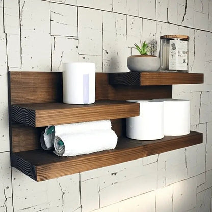 Wall mounted shelf -NW - Brown - 60x20x30 cm