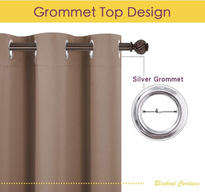 Curtains Blackout - Café- Multi Size