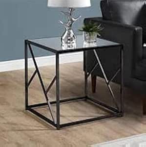 Side Table - Metal - Black - 50 x 50 x 50 cm