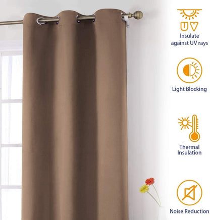 Curtains Blackout - Café- Multi Size