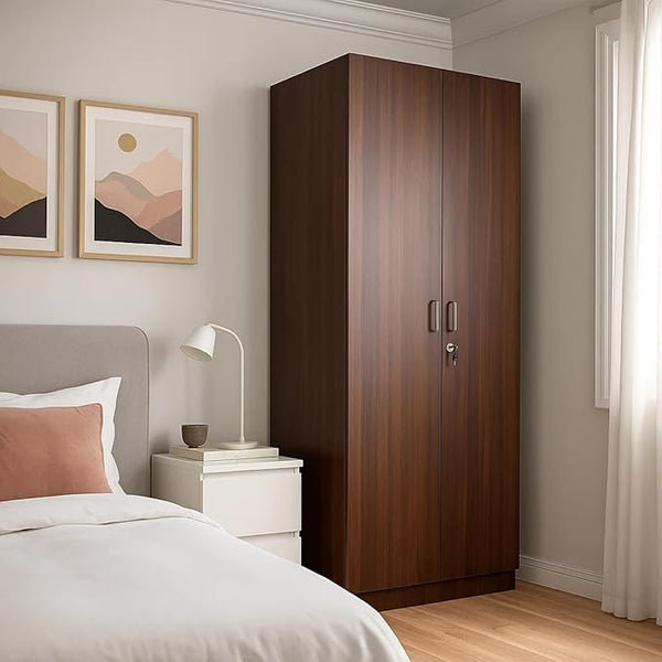 Wardrobe - MDF Wood - Brown - 180x80x50 cm