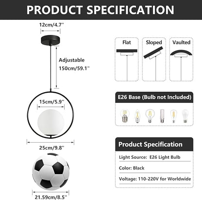مصباح سقف - معدن - أسود - 24.8x11.9x149.8 سم