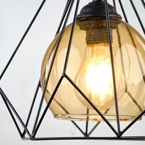 لمبه سقف - أكريليك - أسود - 30x20x100 سم